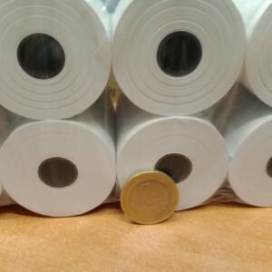 10 ROTOLI CARTA TERMICA mm.57x30mt POS - REGISTRATORI DI CASSA DIAMETRO FORO 12