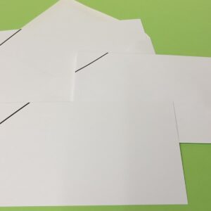 30 Bigliettini Lutto 9 cm x 14 cm con 30 buste