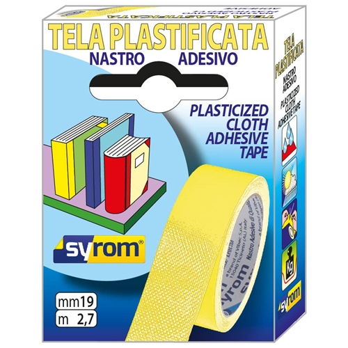 Nastro adesivo in tela plastificata - Syrom - Tes 702 - 19mm x 2,7m - blu - immagine 2