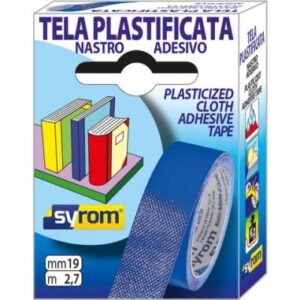 Nastro adesivo in tela plastificata - Syrom - Tes 702 - 19mm x 2,7m - blu