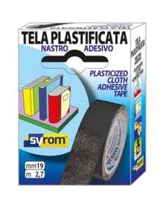 Nastro adesivo in tela plastificata - Syrom - Tes 702 - 19mm x 2,7m - nero