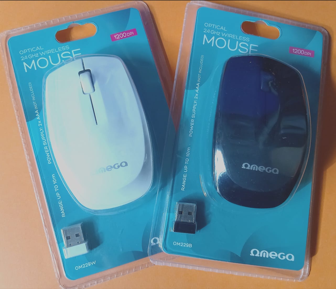 OMEGA MOUSE WIRELESS 1200DPI 2,4GHz OM229 USB NANO BIANCO - immagine 2