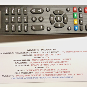 TELECOMANDO per Decoder Digitale Terrestre HD DVBT-T2 TREVI HE3378 T2